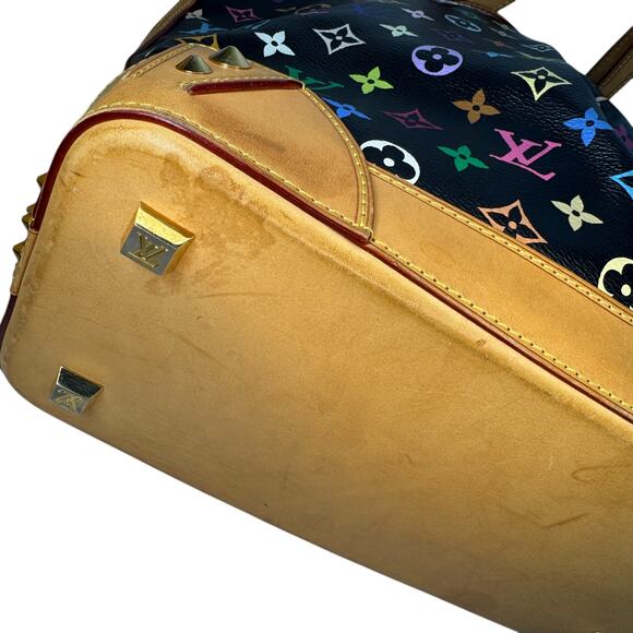 Louis Vuitton Murakami Sharleen Bag MM Multicolor Monogram tote Vintage Noir LV - Picture 15 of 16